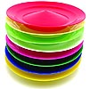 coloured juggling plates
